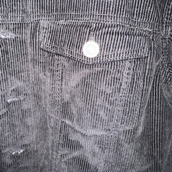 Vintage black corduroy coat with faux fur lining Gilmore Girls Look Size M - Picture 4 of 9